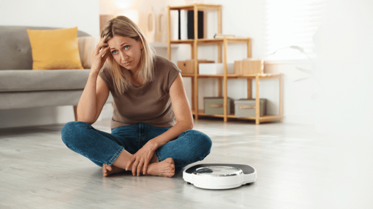 Sitting woman experiencing Ozempic rebound