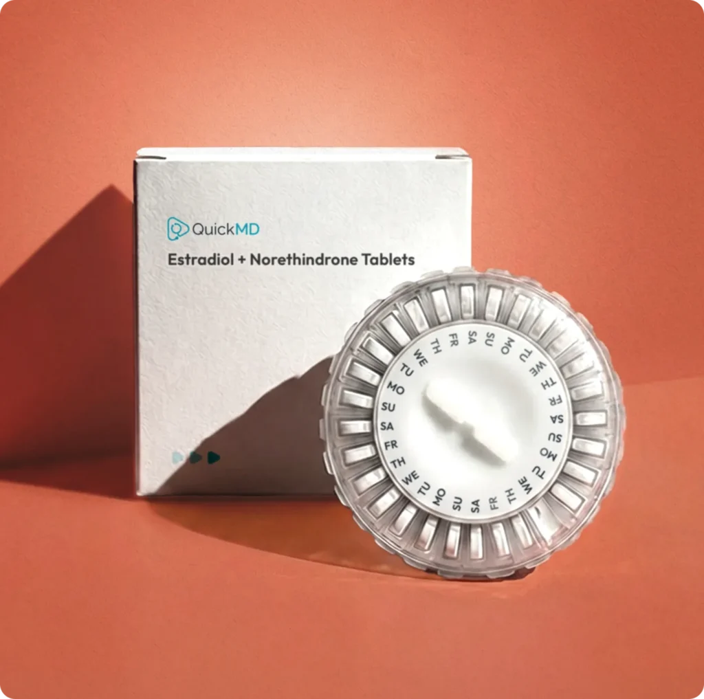 QuickMD Estradiol and norethindrone medication prescription