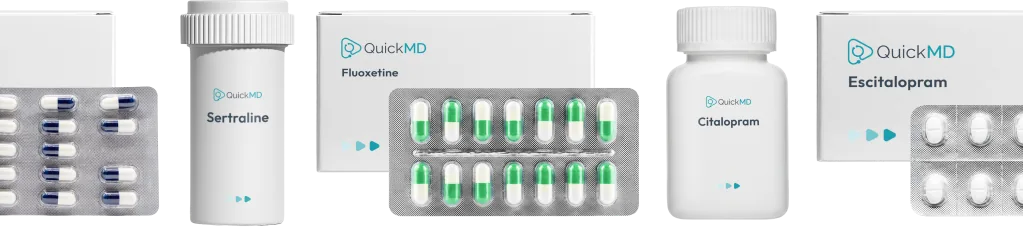Mental health medication options displayed in the homepage card