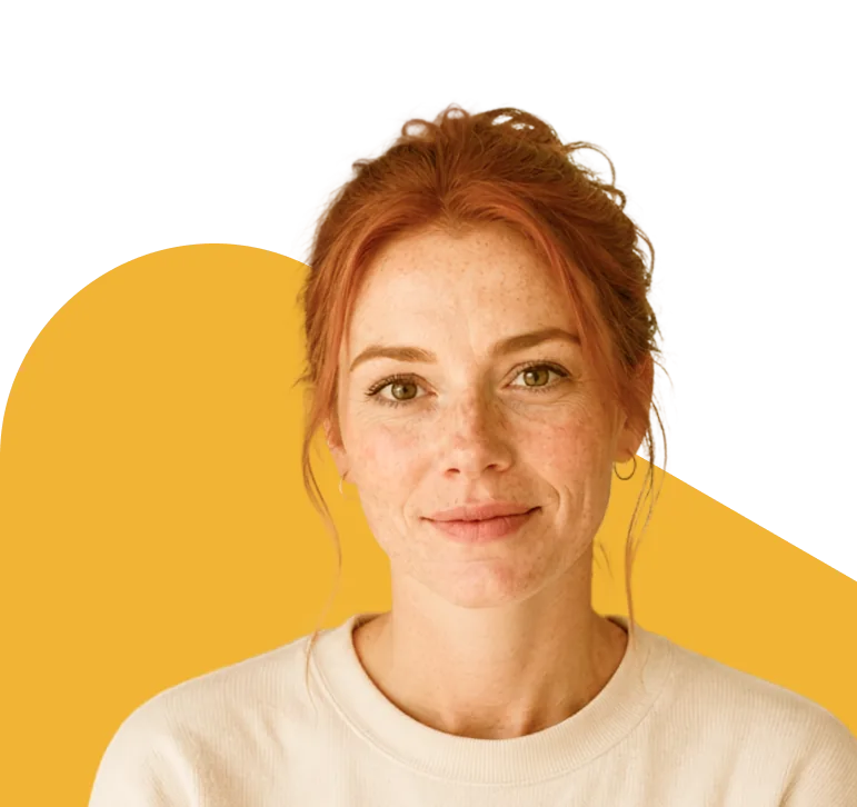 Woman smiling for online mental health prescription care