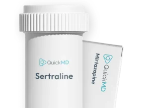 QuickMD Sertraline and Mirtazapine packaging for online mental health care