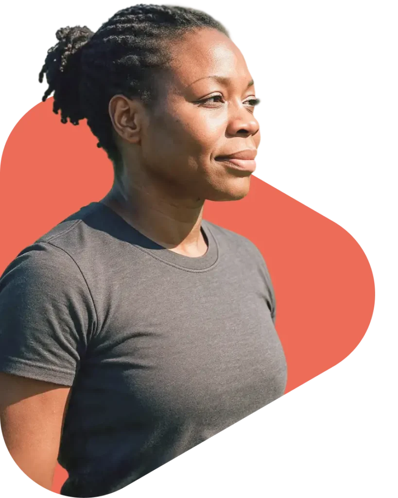 Athletic middle aged woman